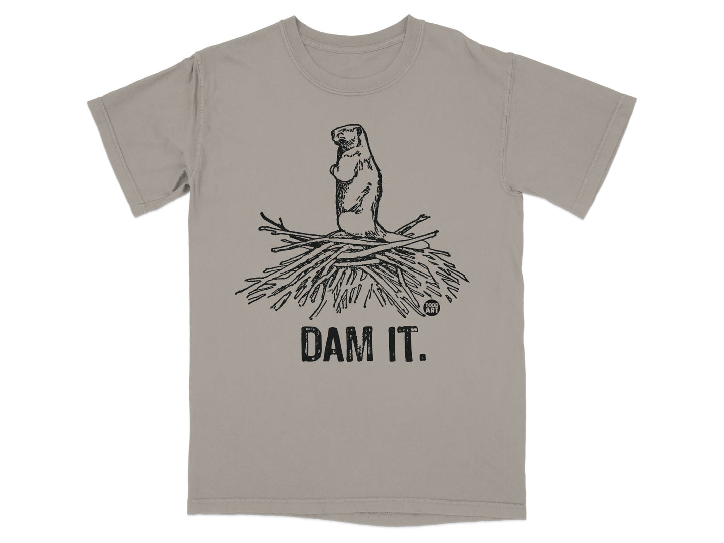 Dam It Funny Beaver Design T-Shirt Fad