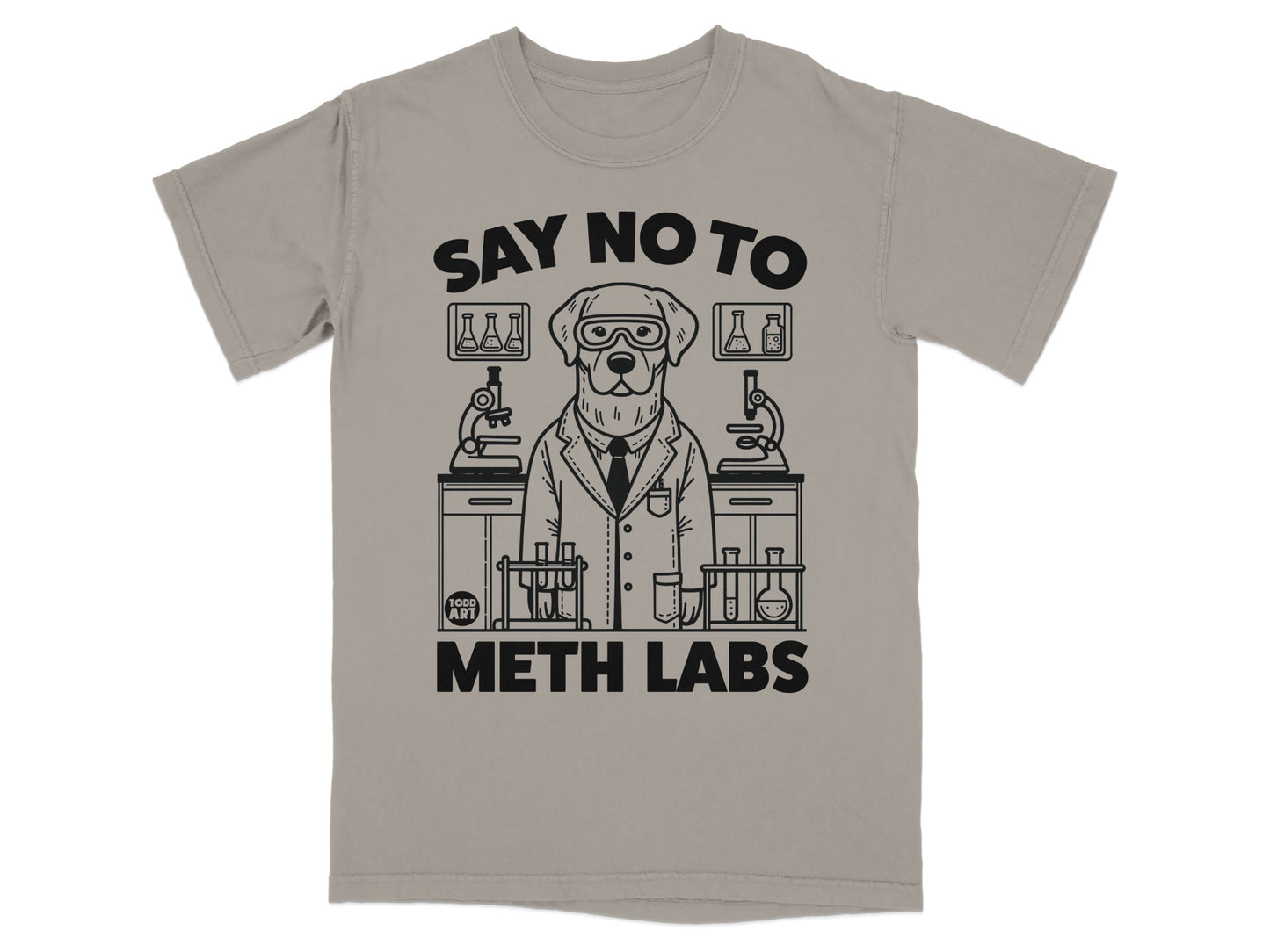 Say No To Meth Labs Dog Scientist Laboratory T-shirt