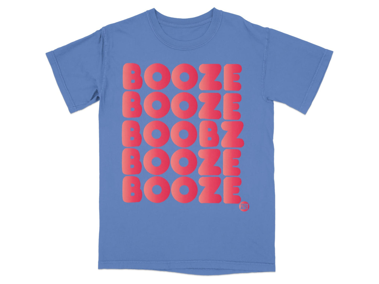 Booze Boobz Booze Graphic Design T-Shirt