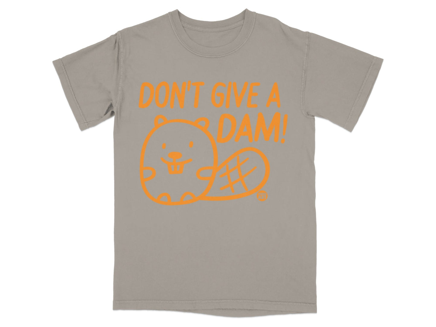 Don't Give A Dam Beaver Print Graphic T-Shirt