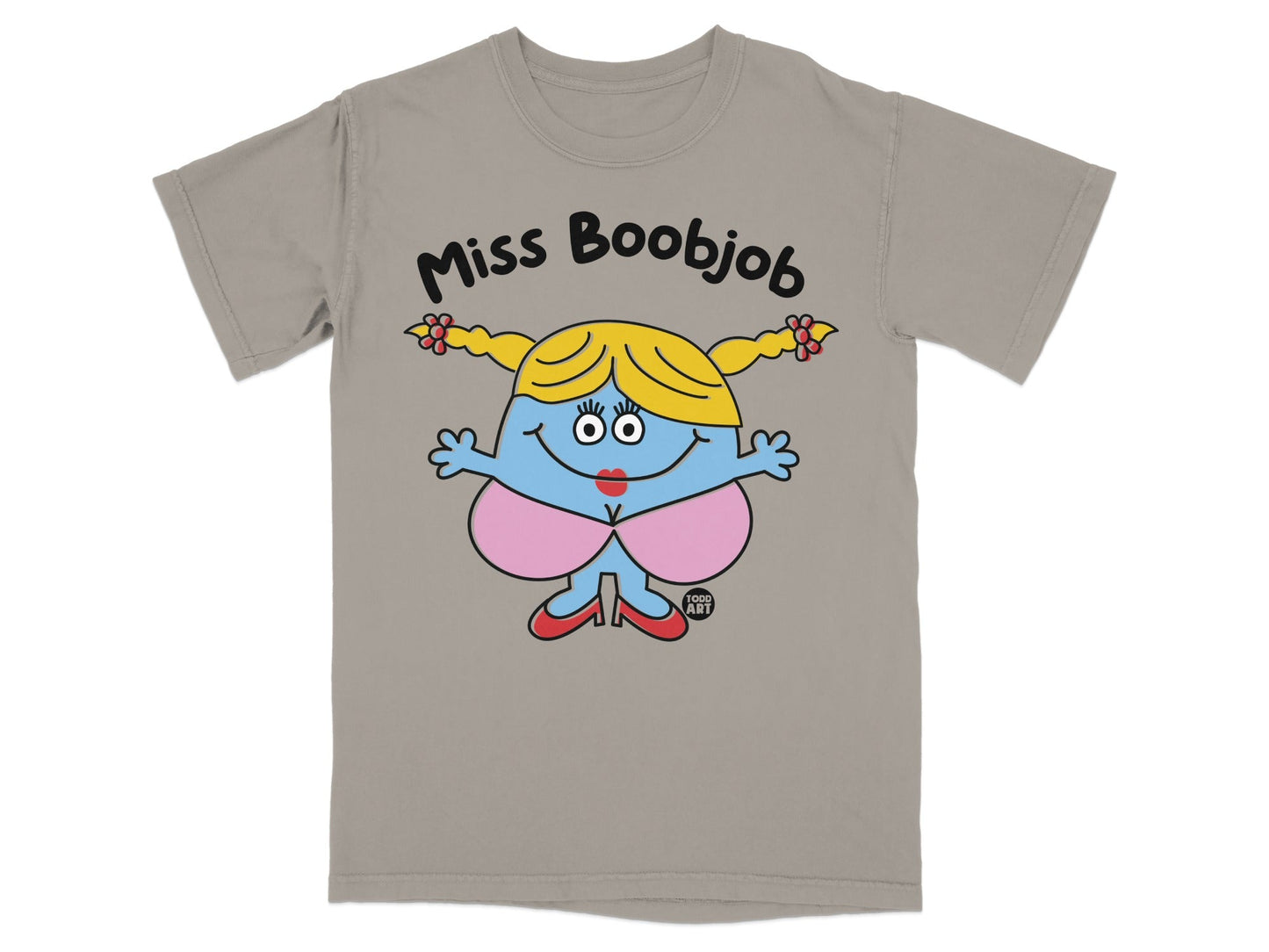 Miss Boobjob T-Shirt with Fun Cartoon Design