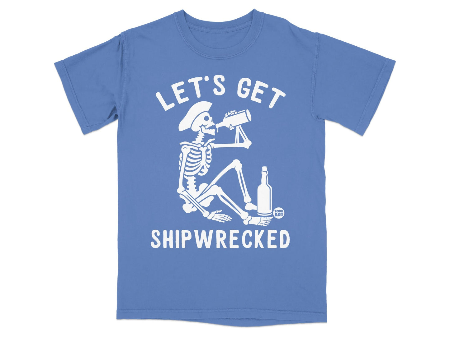 Let's Get Shipwrecked Skeleton Nautical T-Shirt