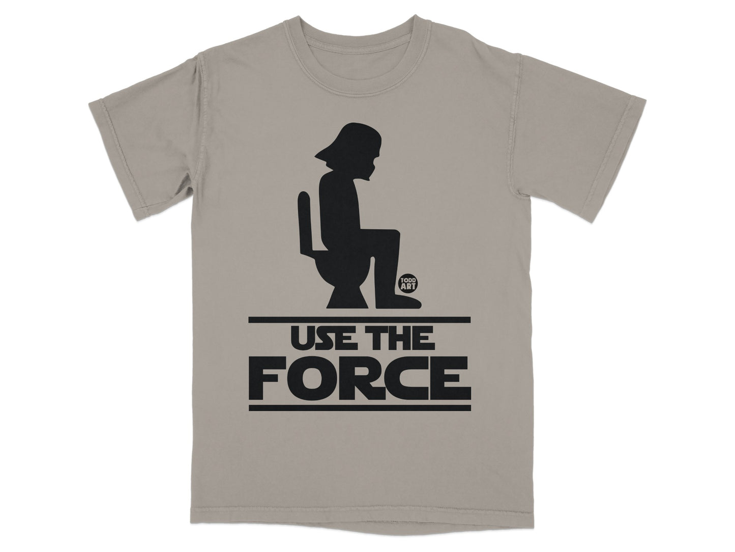 Darth Vader on toilet with "Use the Force" text and "Good Art" logo.