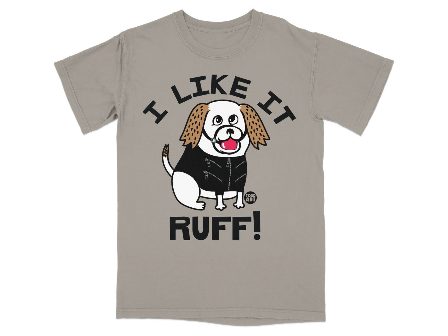 I Like It Ruff! Adorable Dog Print T-Shirt