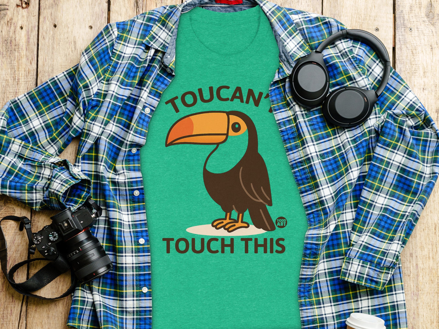 Toucan Graphic Green Shirt Casual Fashion Top product type