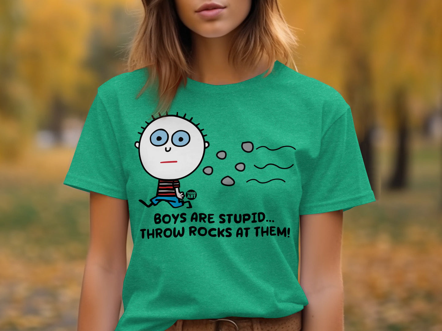 Boys Are Stupid Throw Rocks At Them T-shirt