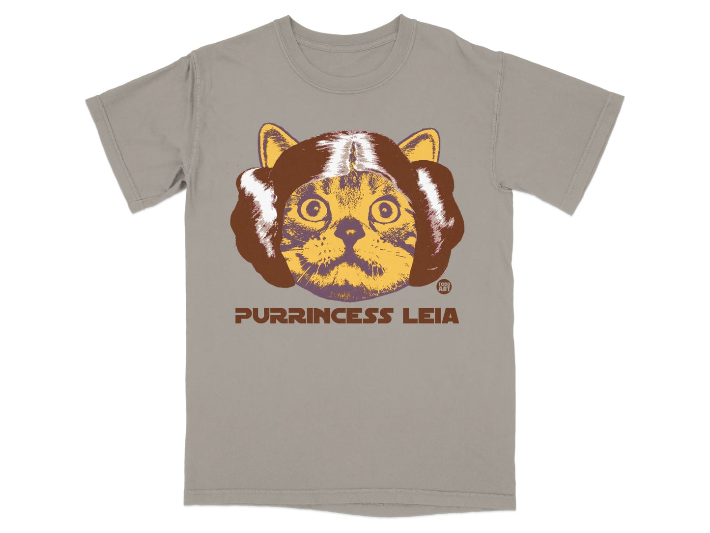 Purrincess Leia Cat Graphic T-Shirt for Fun Style