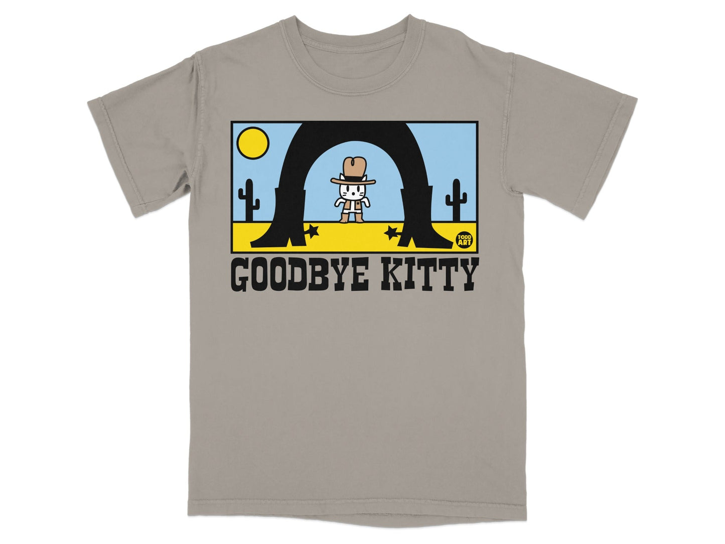 Goodbye Kitty Graphic Tee for Funny Western Style