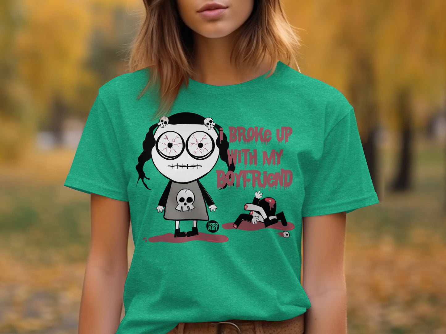 Funny Zombie I Broke Up With My Boyfriend T-shirt