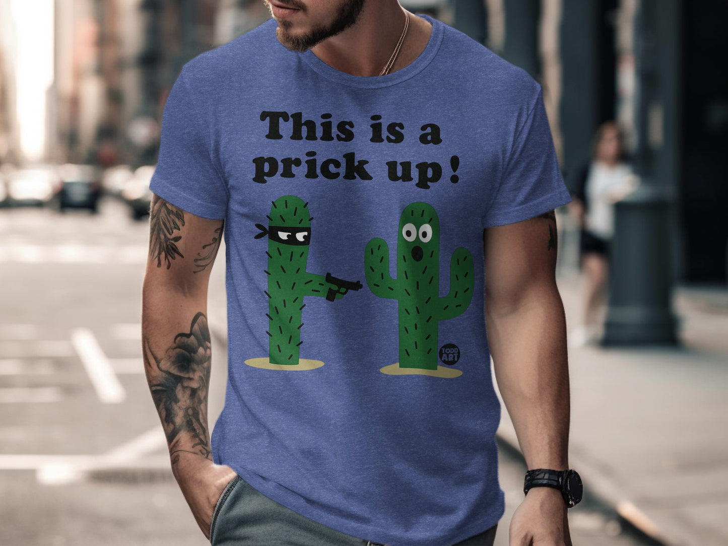 Cactus Themed Funny Graphic Shirt For Men product type