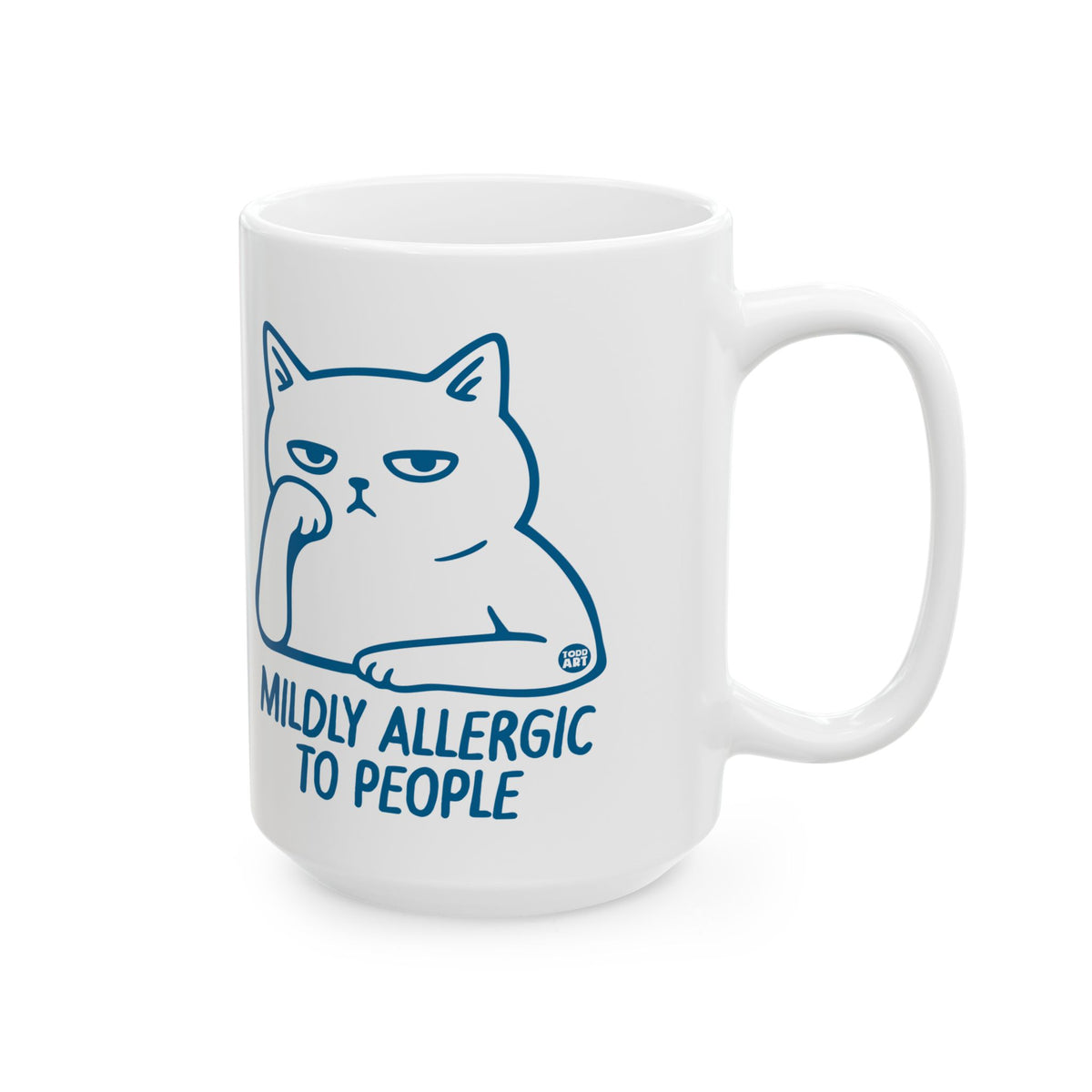 Unimpressed Cat Todd Art Mug