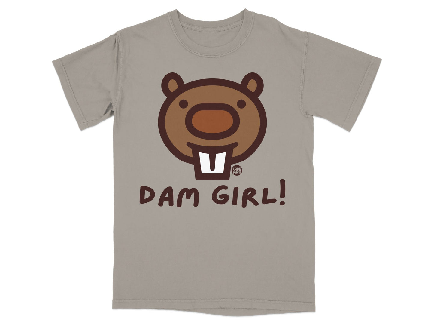 Dam Girl Cute Beaver Graphic T-Shirt for Fun Style
