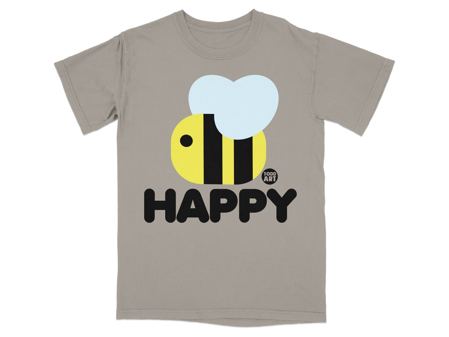 Cute Bee Graphic with Happy Text Toddler T-shirt