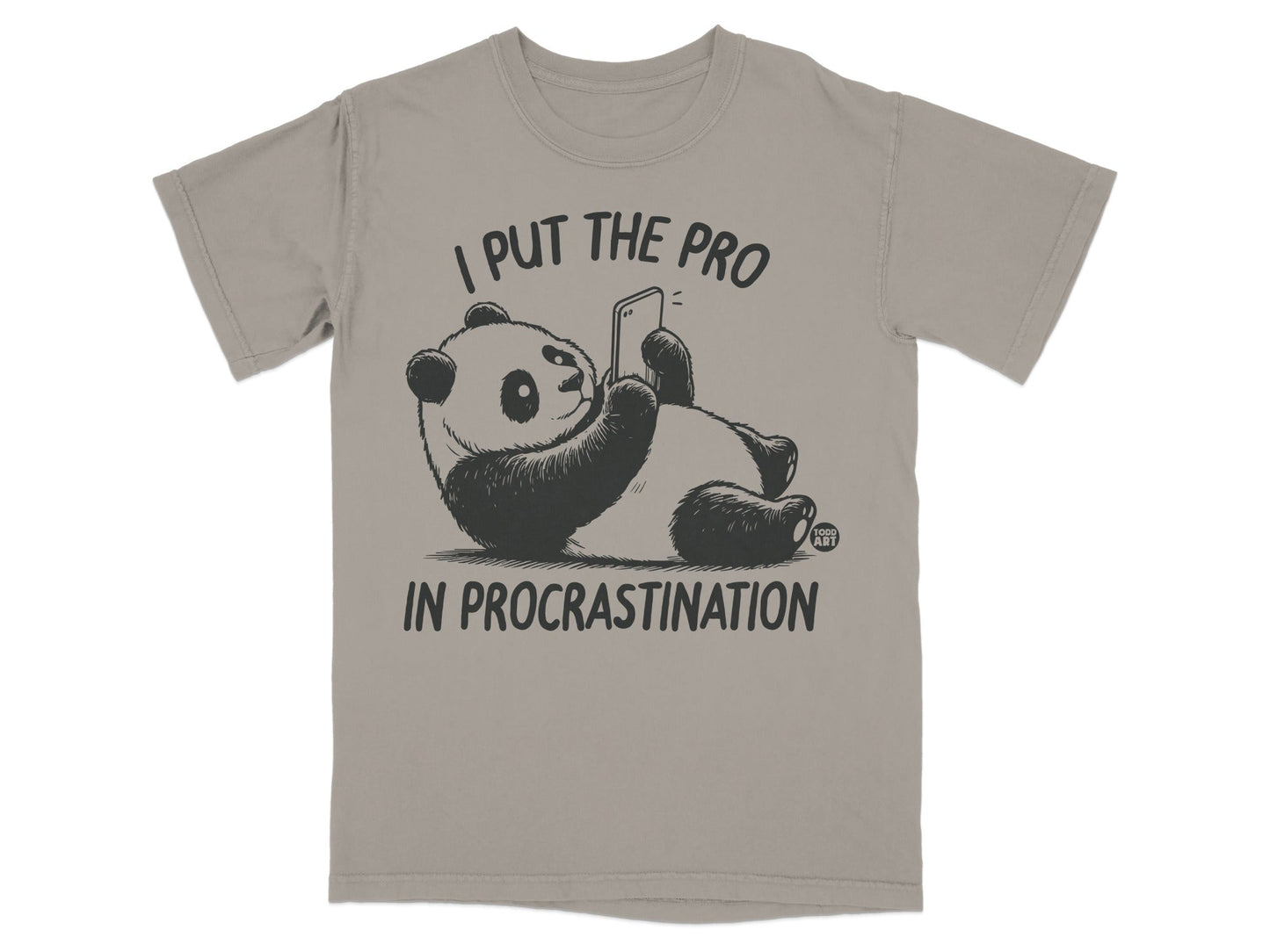 I Put The Pro In Procrastination Panda T-Shirt