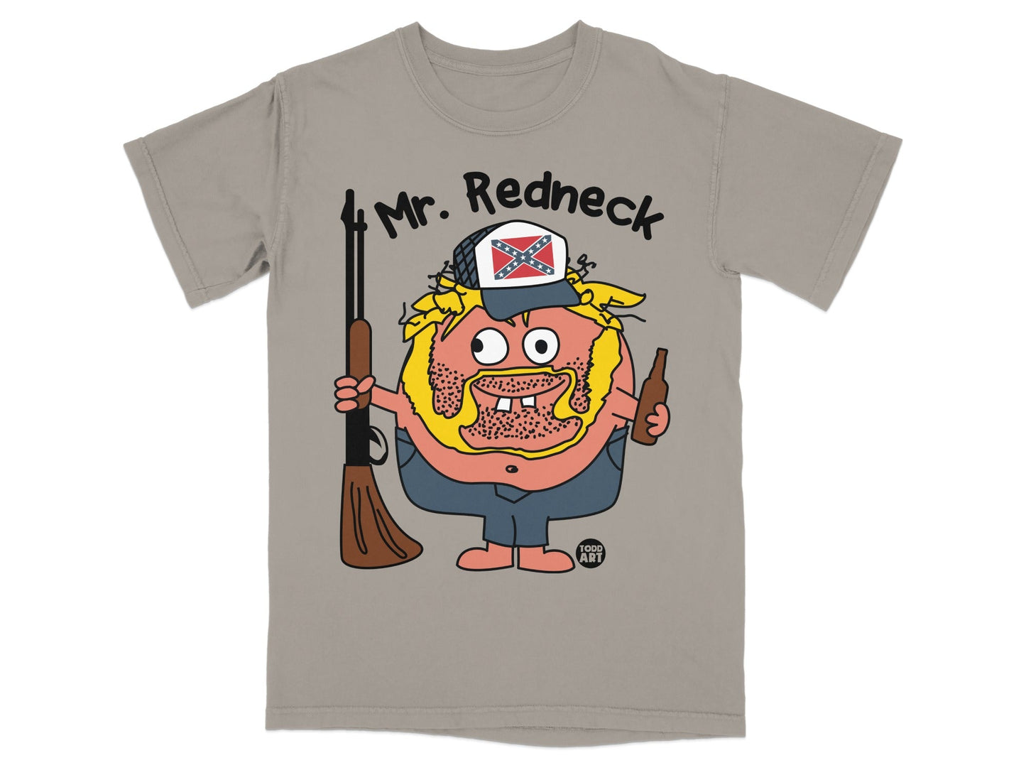Mr. Redneck Cartoon Character Graphic T-Shirt