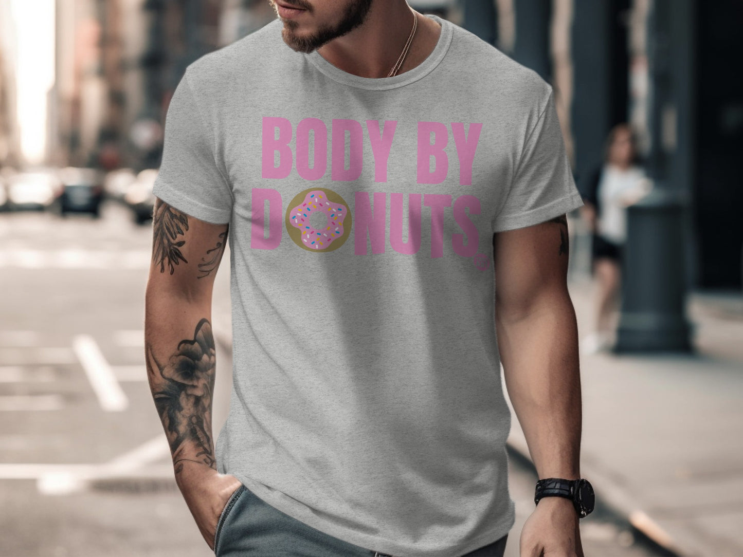 Body by Donuts Graphic T-shirt Fun Workout Tee