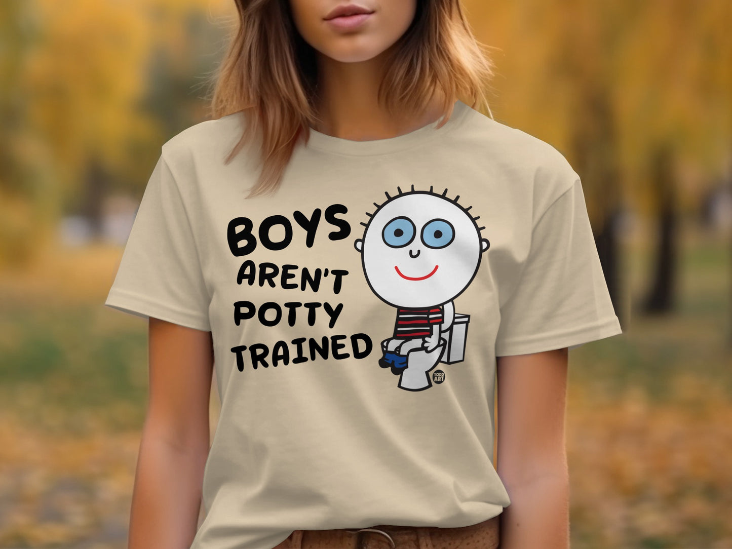 BOYS AREN'T POTTY TRAINED Short Sleeve Graphic Tee