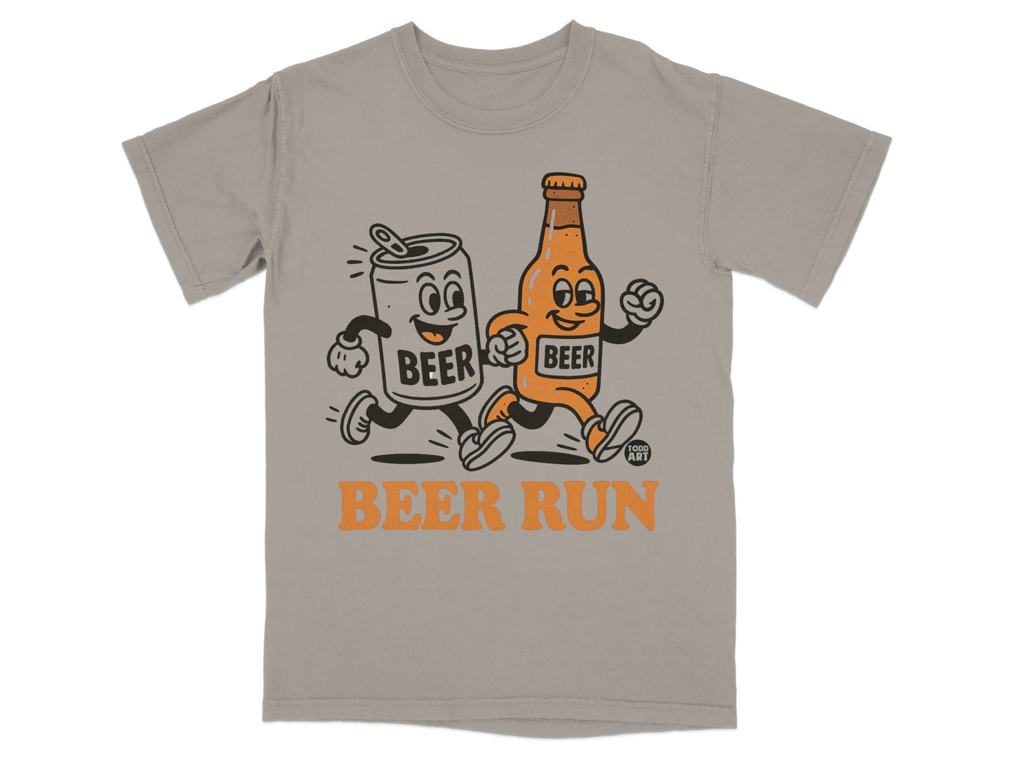 Beer Run Graphic Design T-Shirt for Beer Lovers