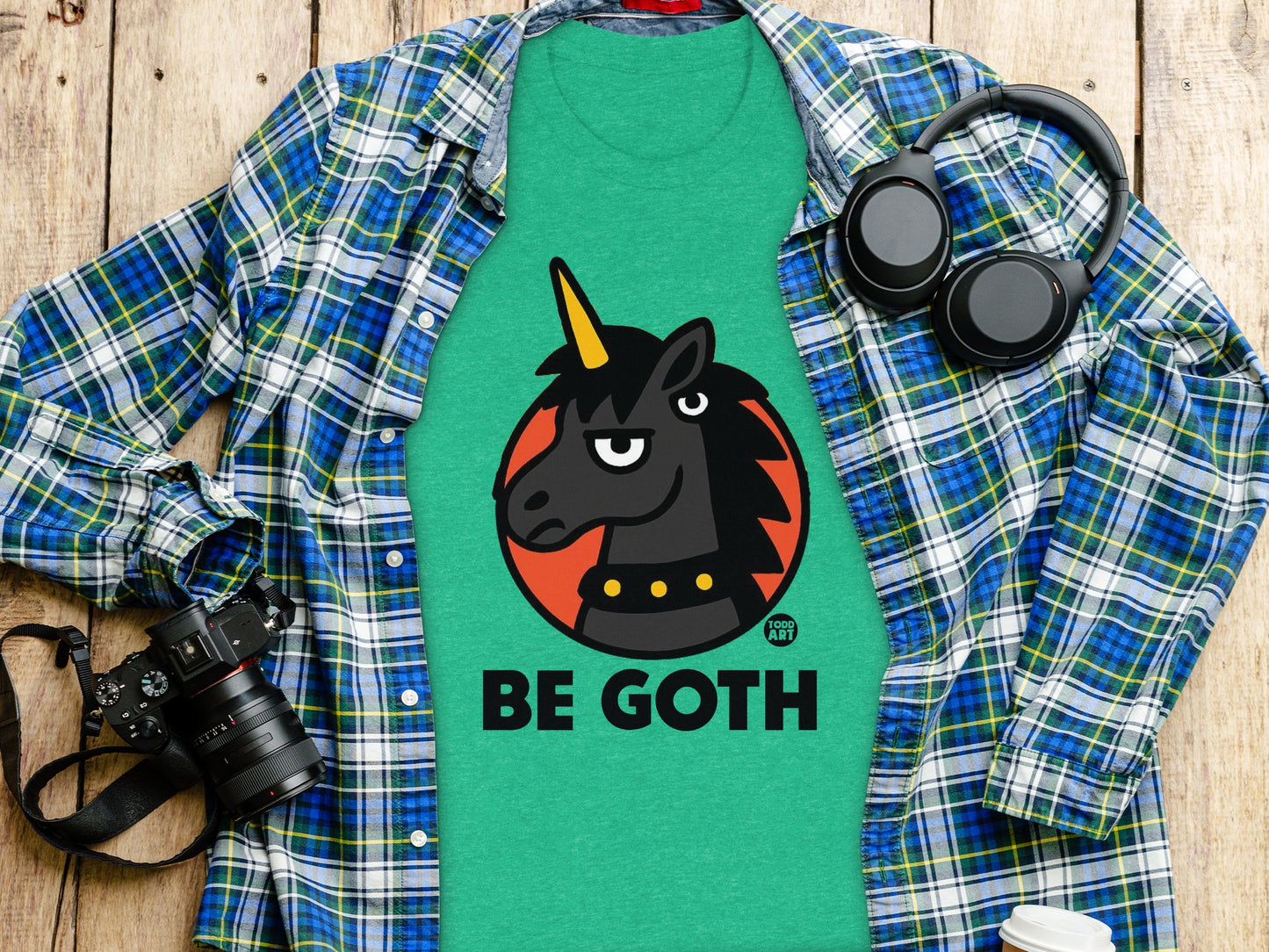 Be Goth Unicorn Graphic T-Shirt for Unique Outfits