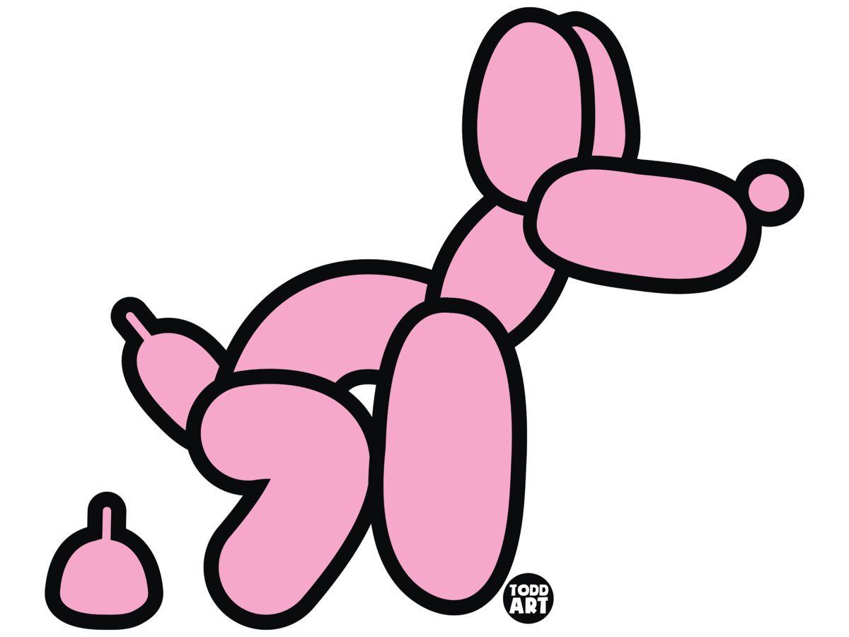 Pink Balloon Dog Framed Pop Art Print by Todd Goldman