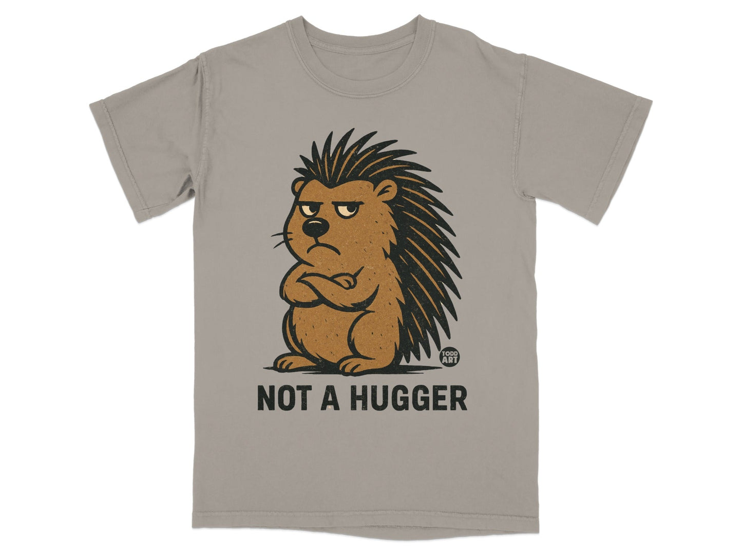 Not A Hugger Porcupine Shirt Fun Graphic Tee