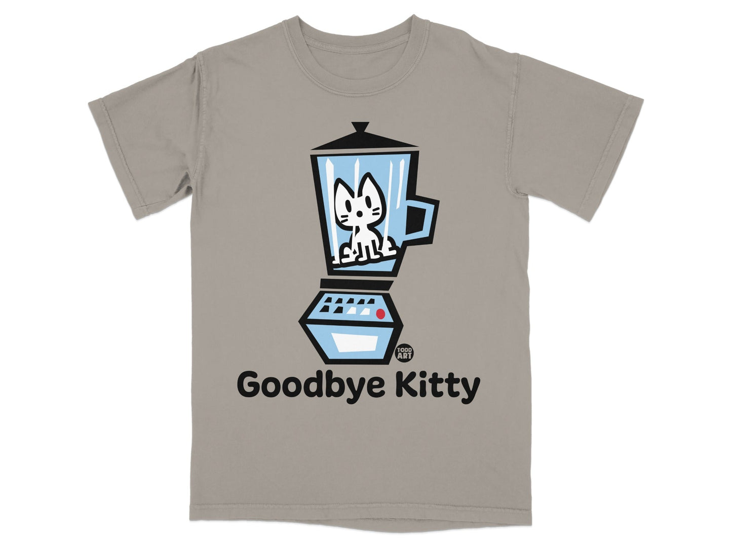 Goodbye Kitty Cartoon Blender Illustration T-shirt