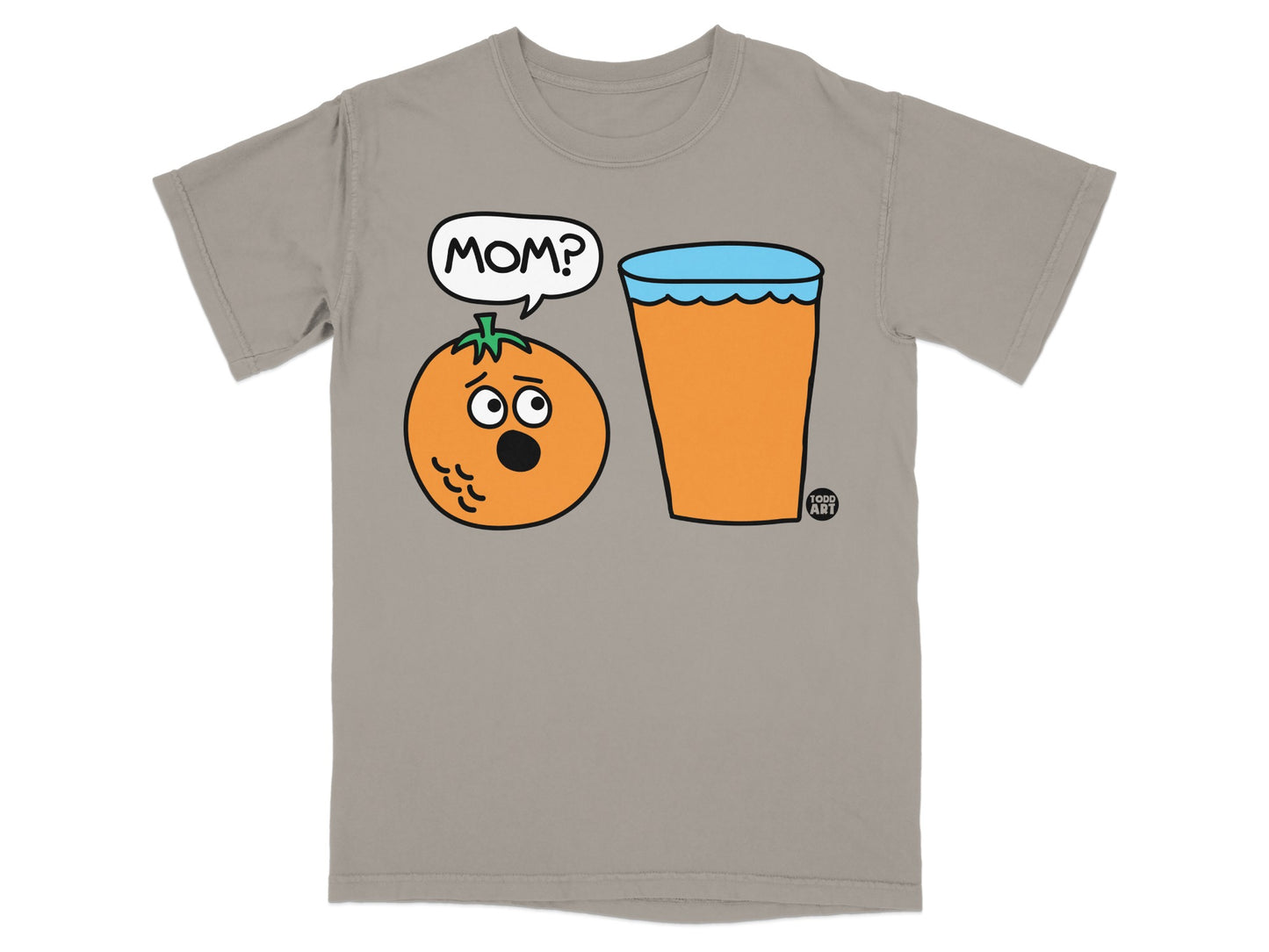 MOM Orange Question Juice Glass Funny Cute product type