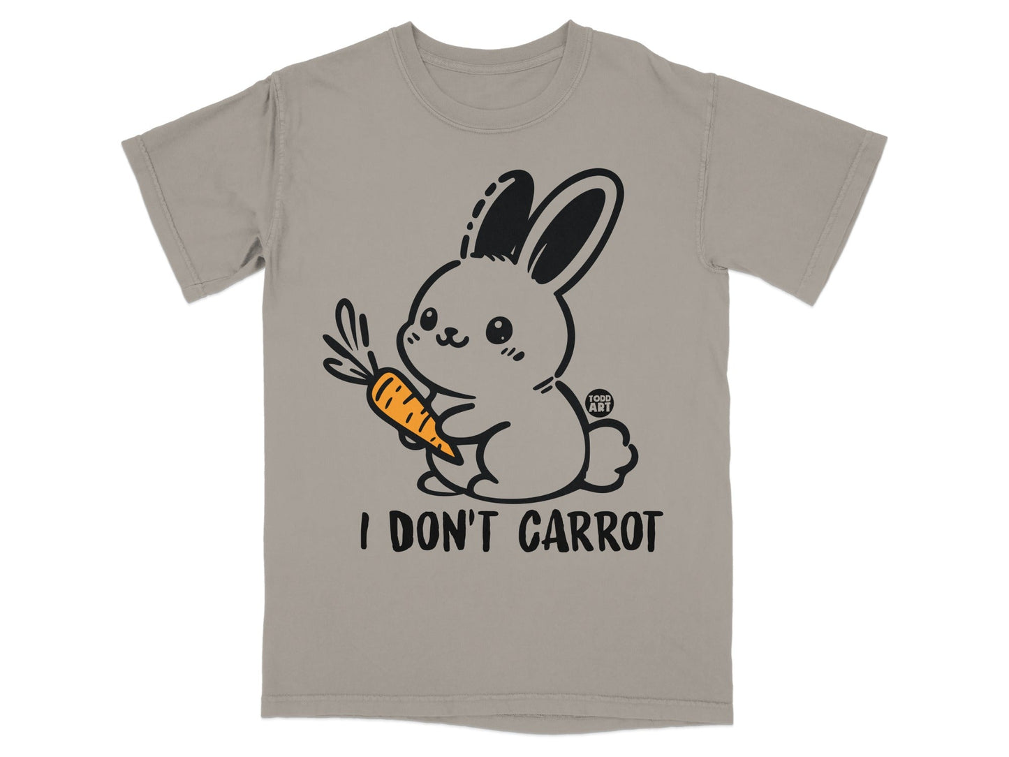 Cute Bunny I Don't Carrot Graphic T-Shirt