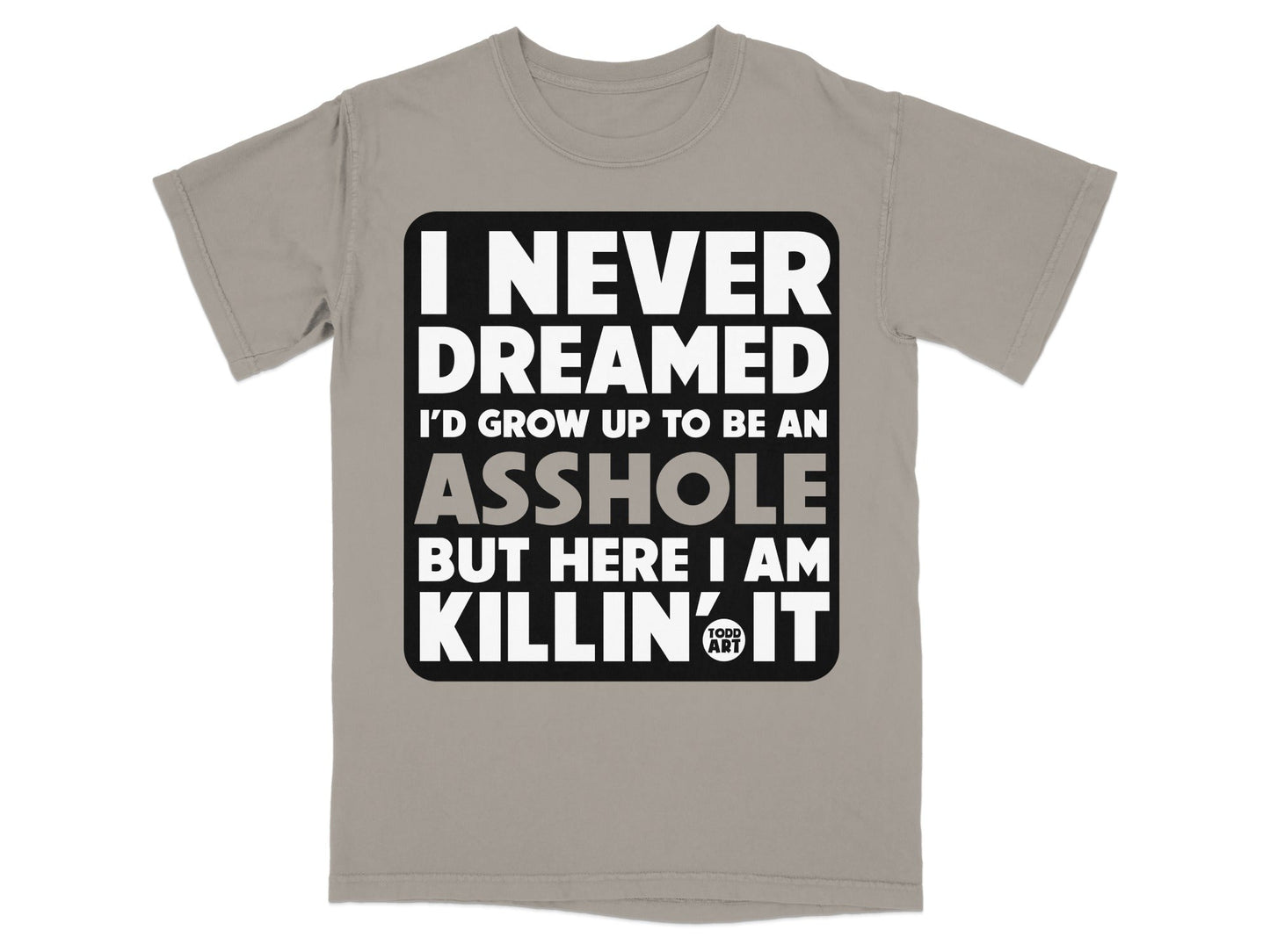 I Never Dreamed I'd Be An Asshole Here I Am Killing It Shirt