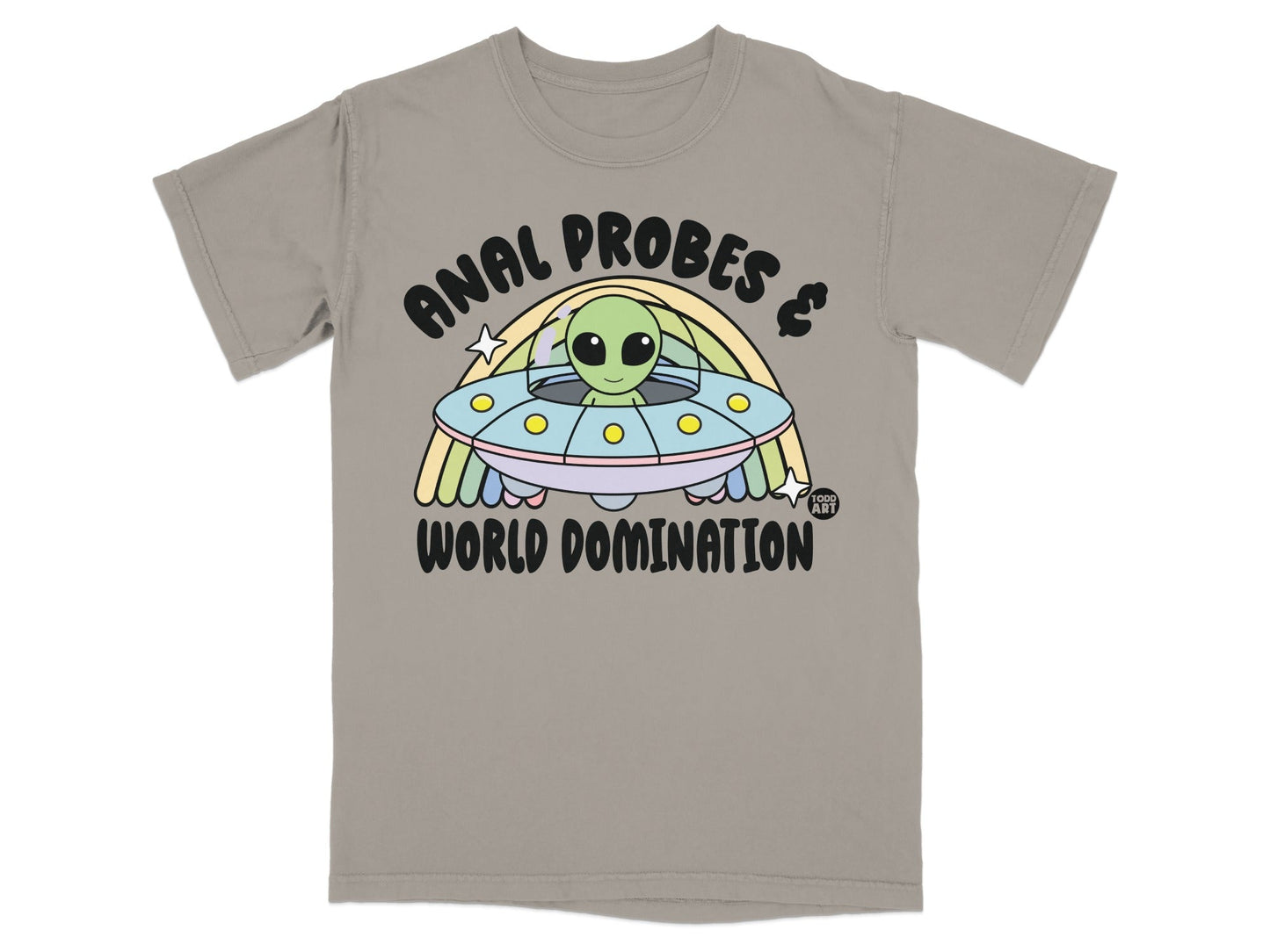 Alien UFO Anal Probes World Domination Graphic Shirt
