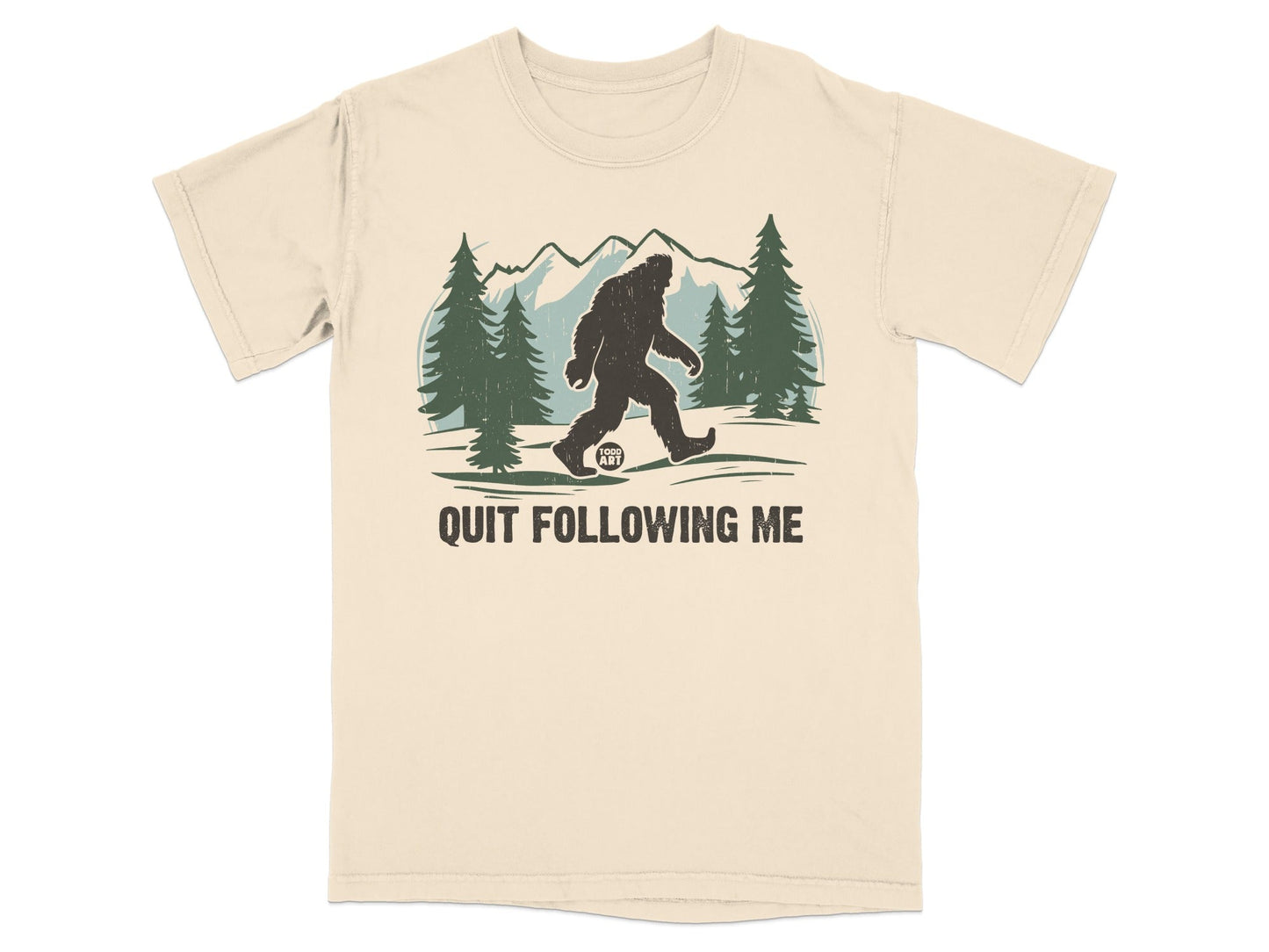 Quit Following Me Bigfoot Graphic T-shirt