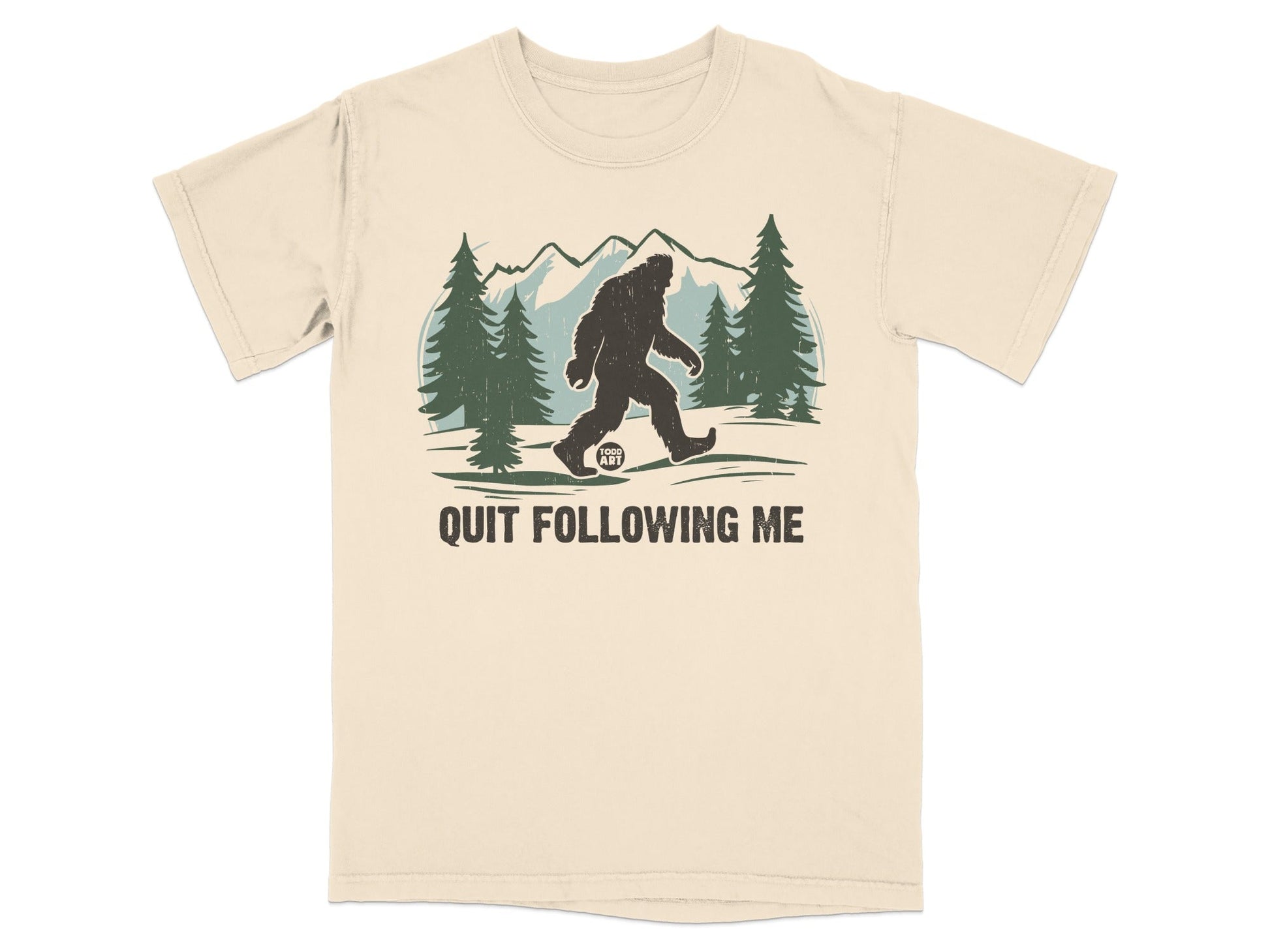 Quit Following Me Bigfoot Graphic T-shirt