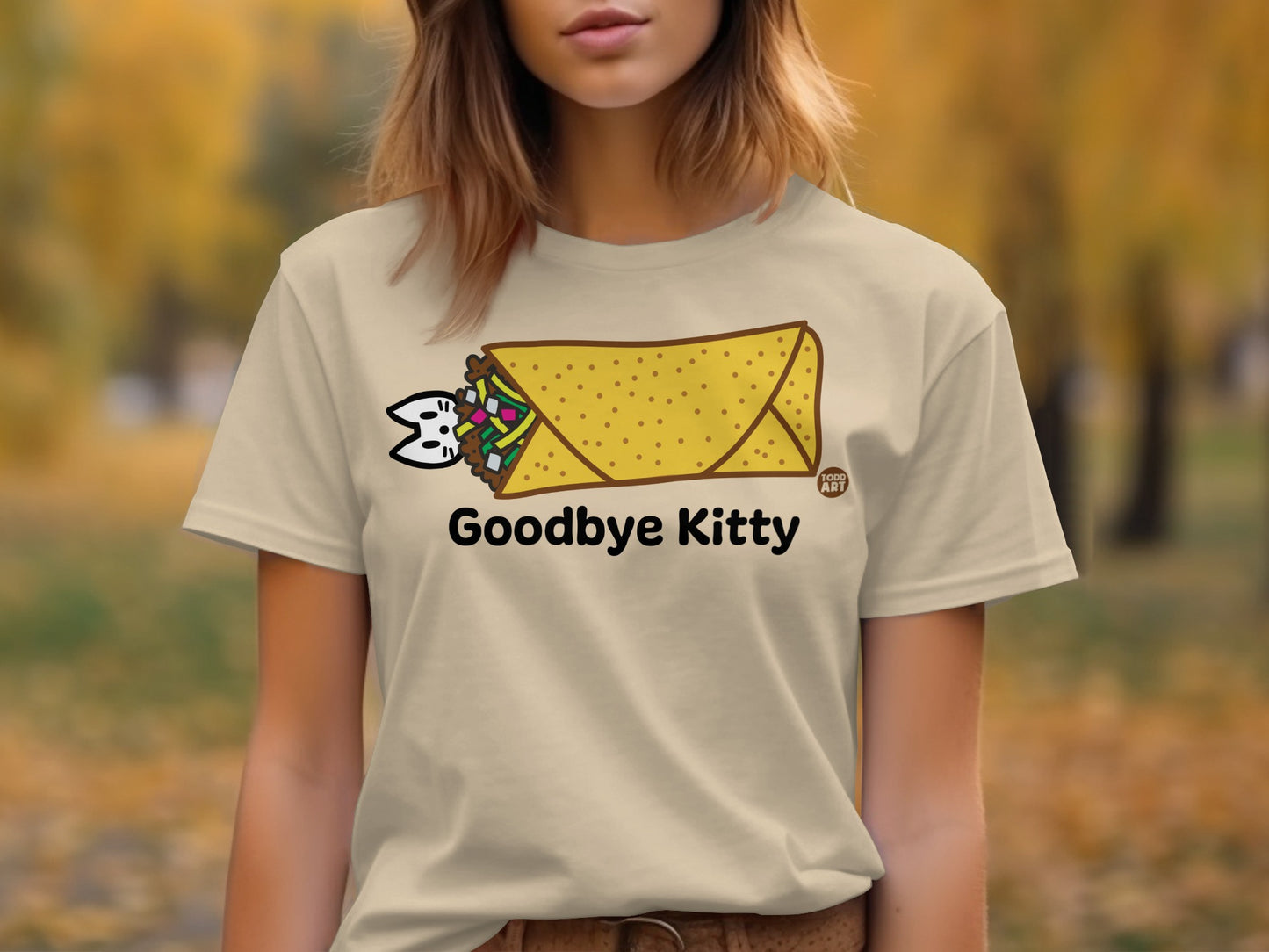 Goodbye Kitty Funny Graphic Tee