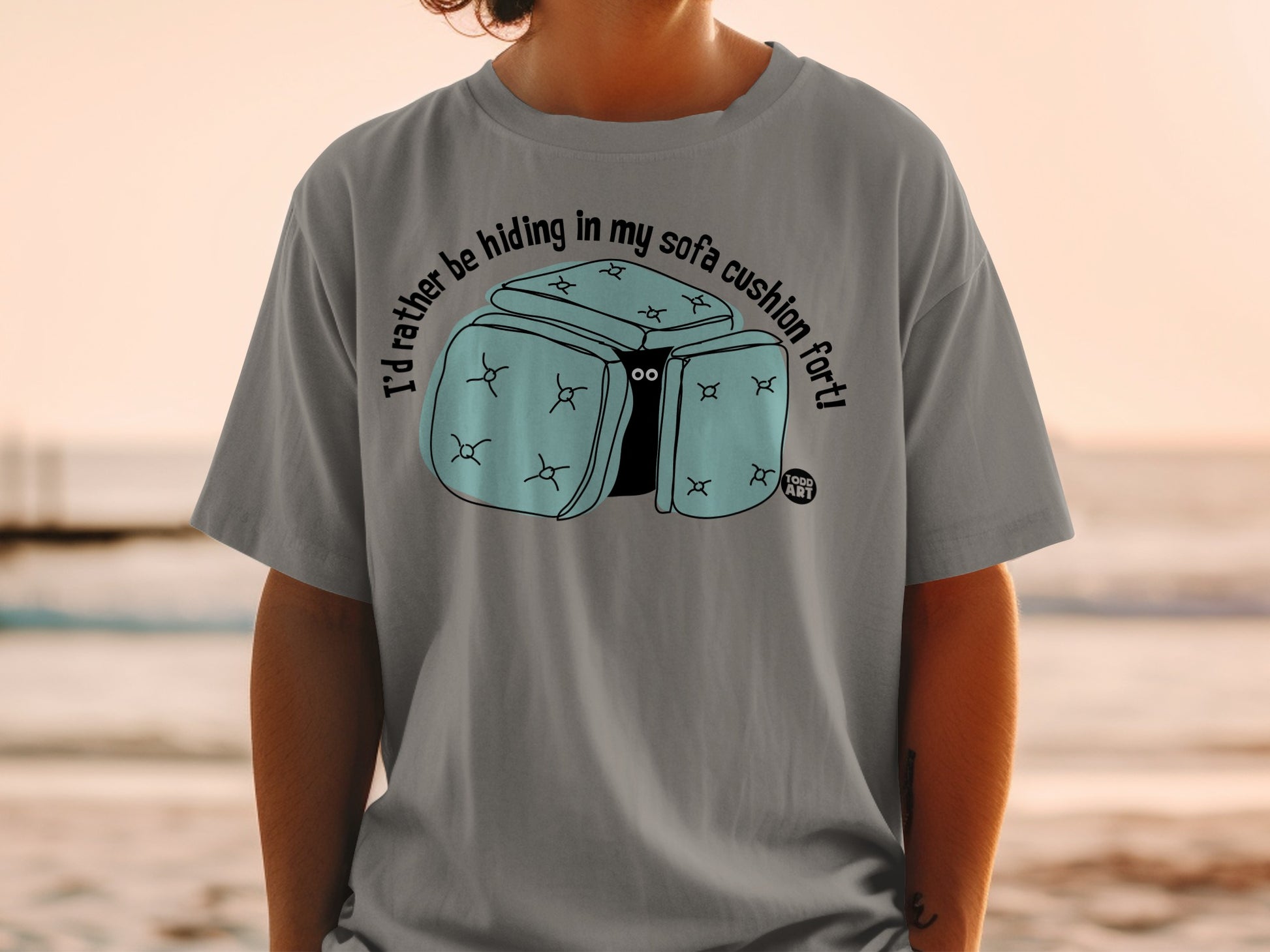 I'd rather be hiding in my sofa cushion fort! product type