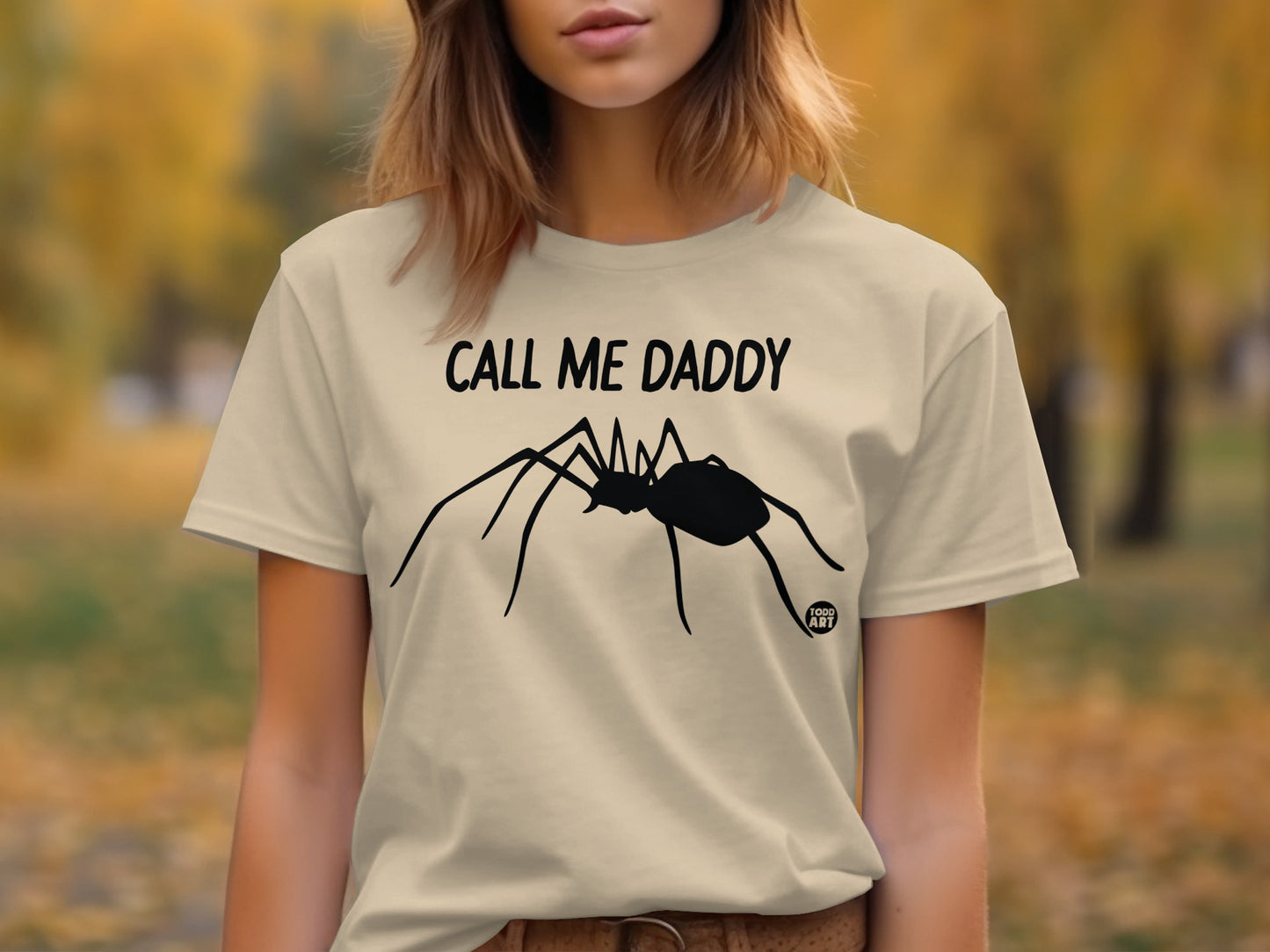 Call Me Daddy Spider Print Shirt Bold Fun Design