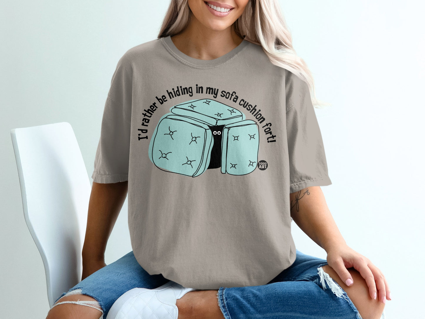 I'd rather be hiding in my sofa cushion fort! product type