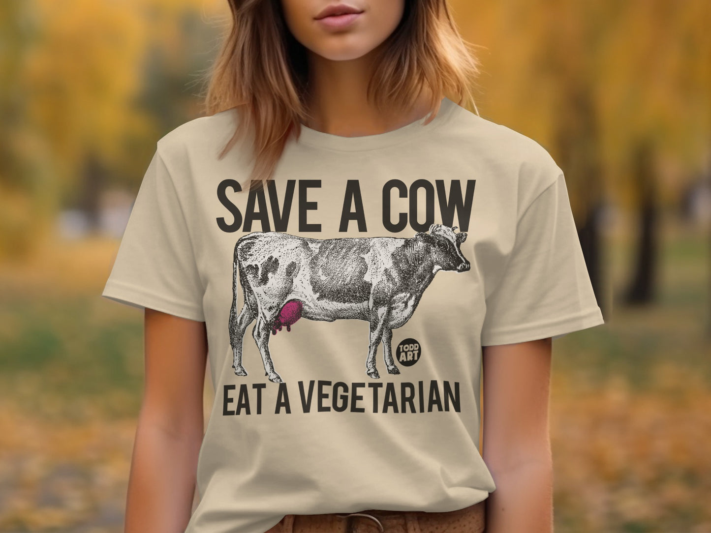 Save a Cow Eat a Vegetarian Graphic T-shirt