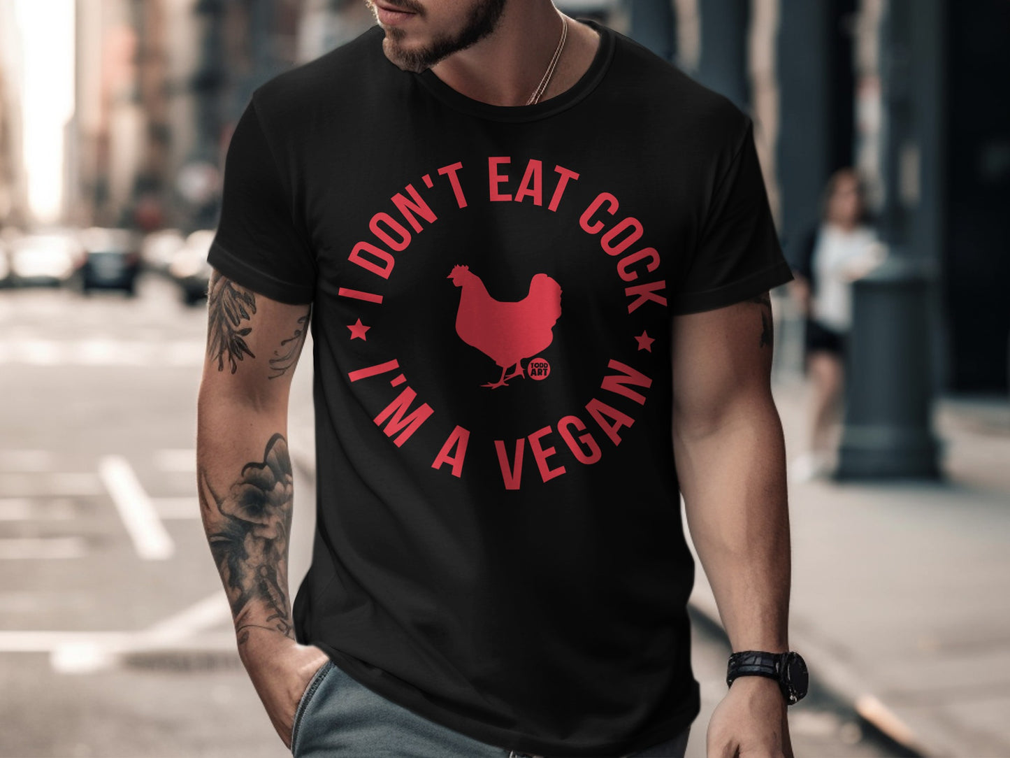 Vegan Lifestyle Statement T-Shirt I Don't Eat Cock