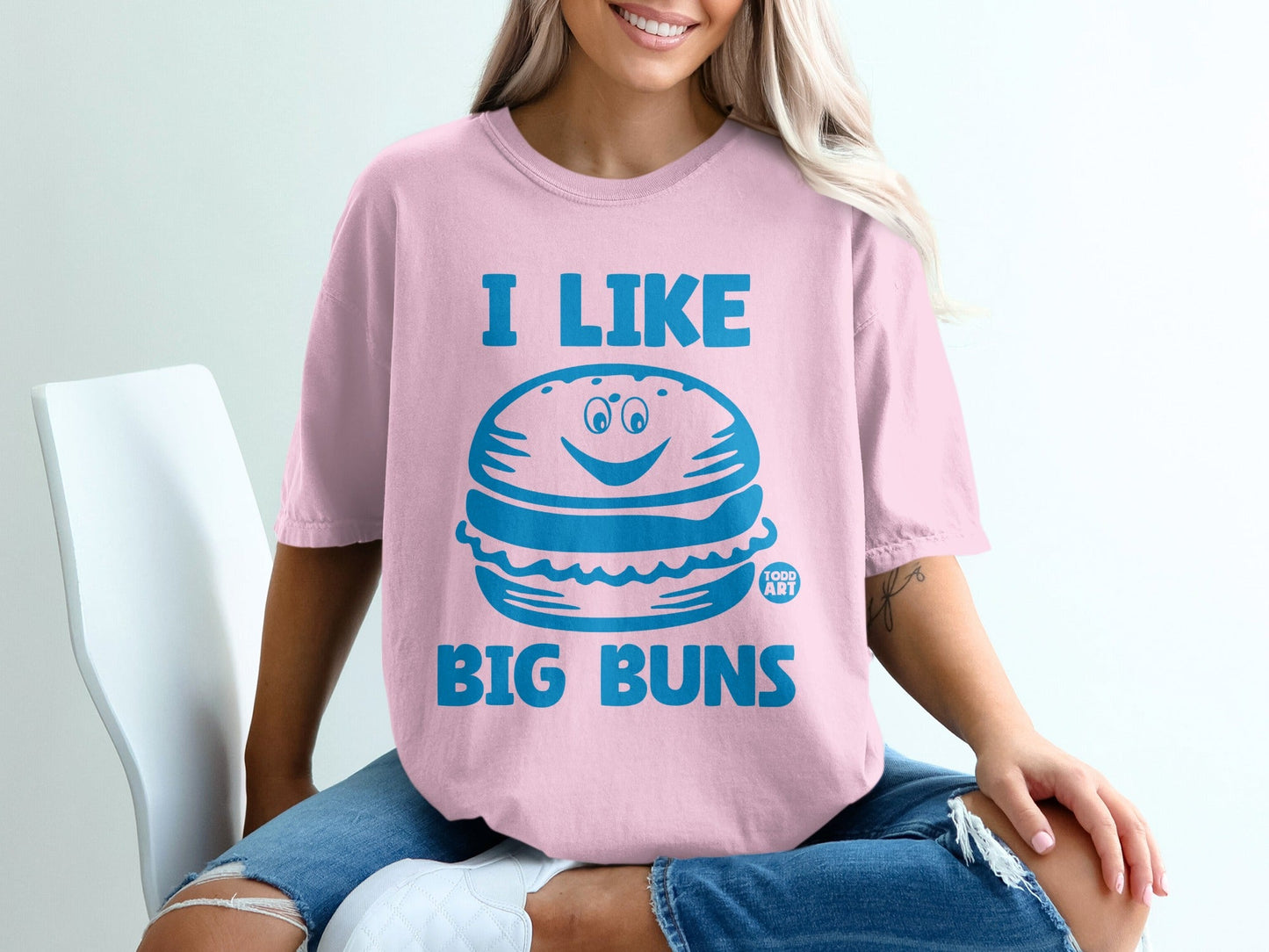 I Like Big Buns Funny Graphic T-Shirt Casual Wear