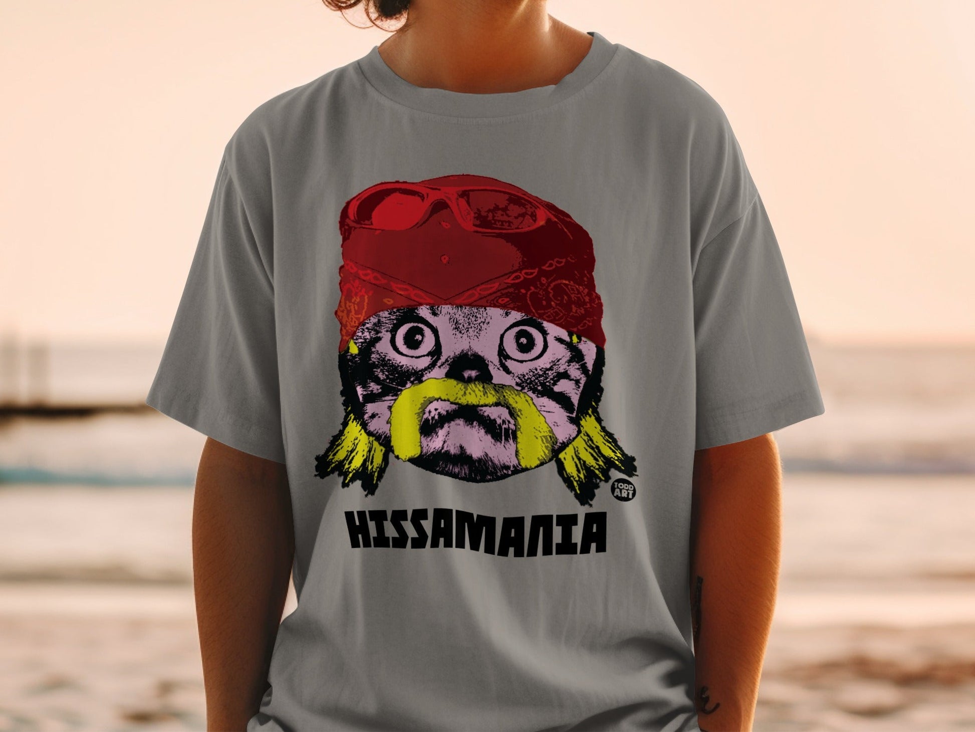 Funny Hissamania Cat Graphic T-Shirt Product