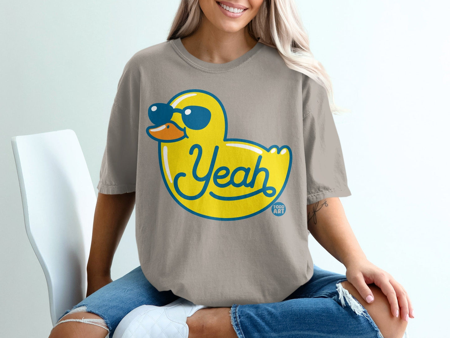 Yeah Graphic Duck with Sunglasses T-Shirt