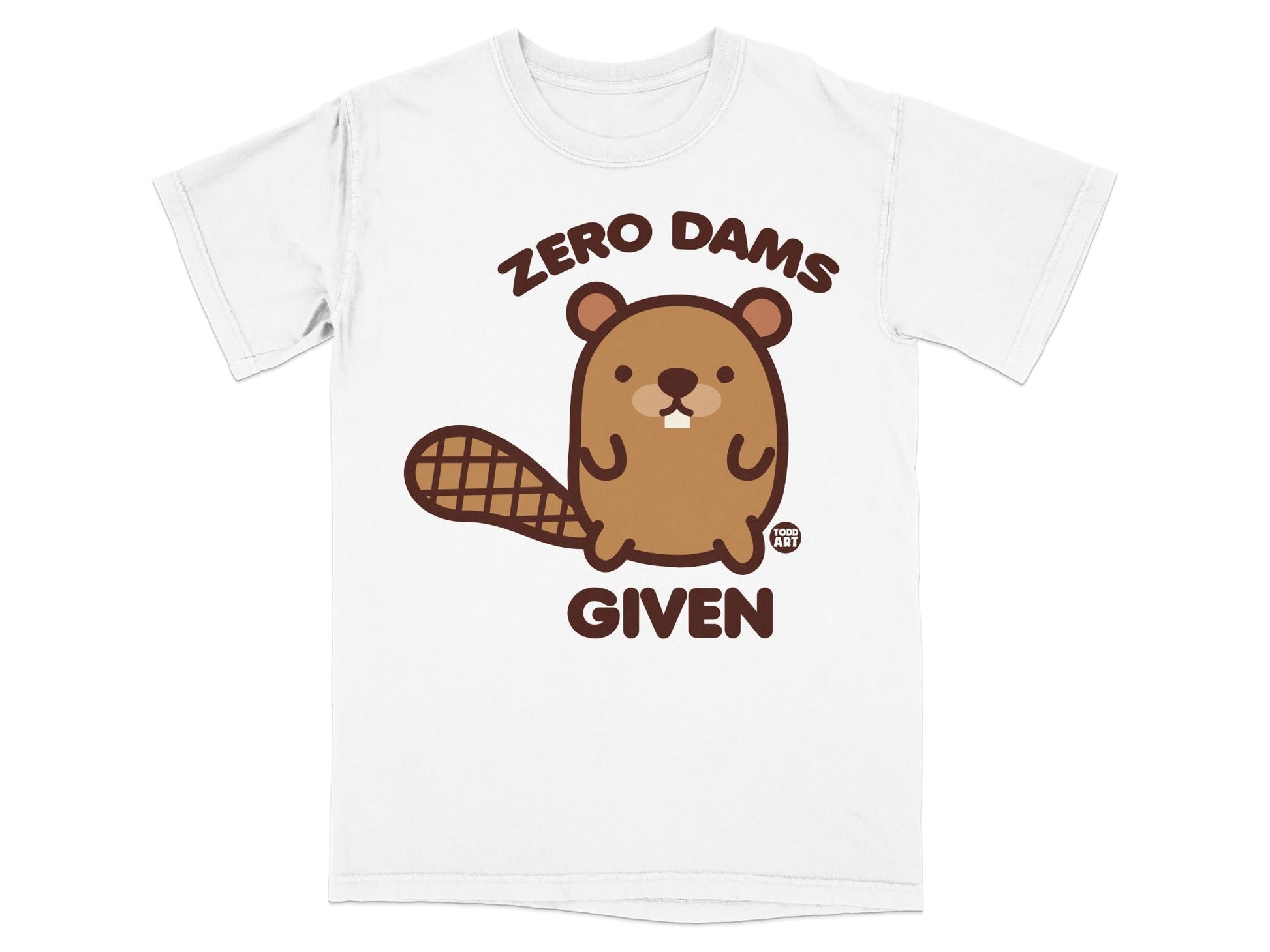 Zero Dams Given Cute Beaver Graphic T-Shirt