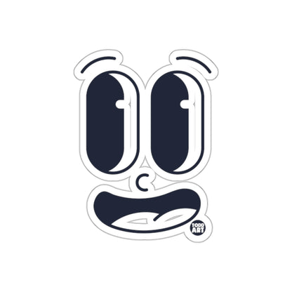 Cartoon Eyes and Mouth Todd Art Sticker