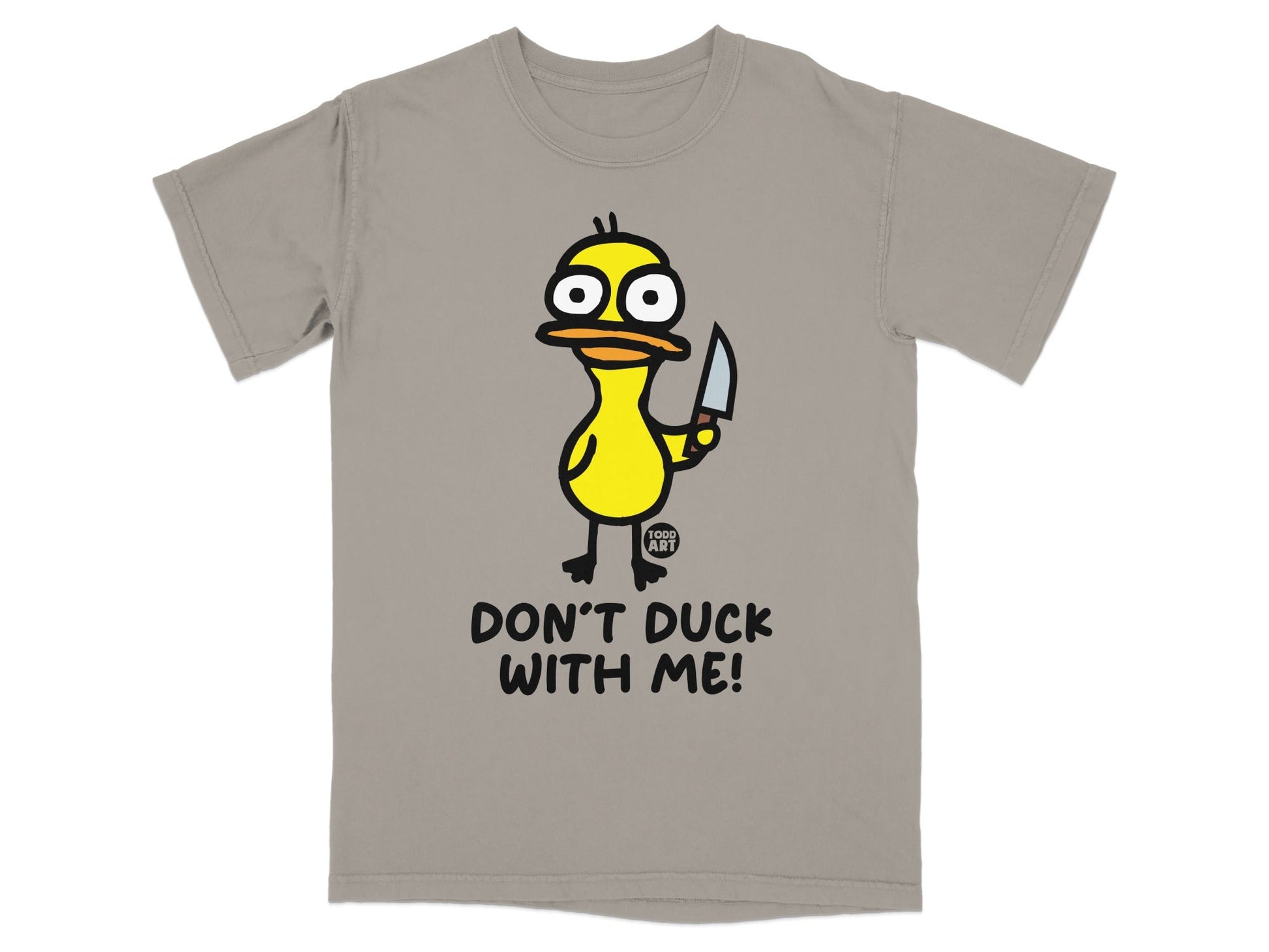 Don't Duck With Me Duck Cartoon Graphic T-Shirt