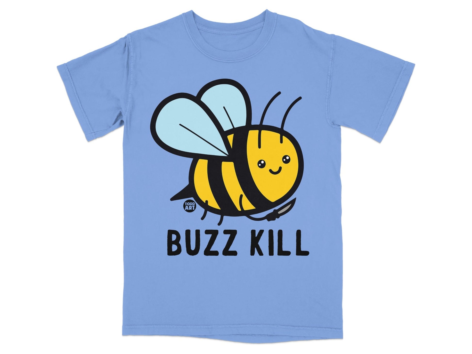 Cute Buzz Kill Bee Graphic Tee Shirt Unisex Casual Top