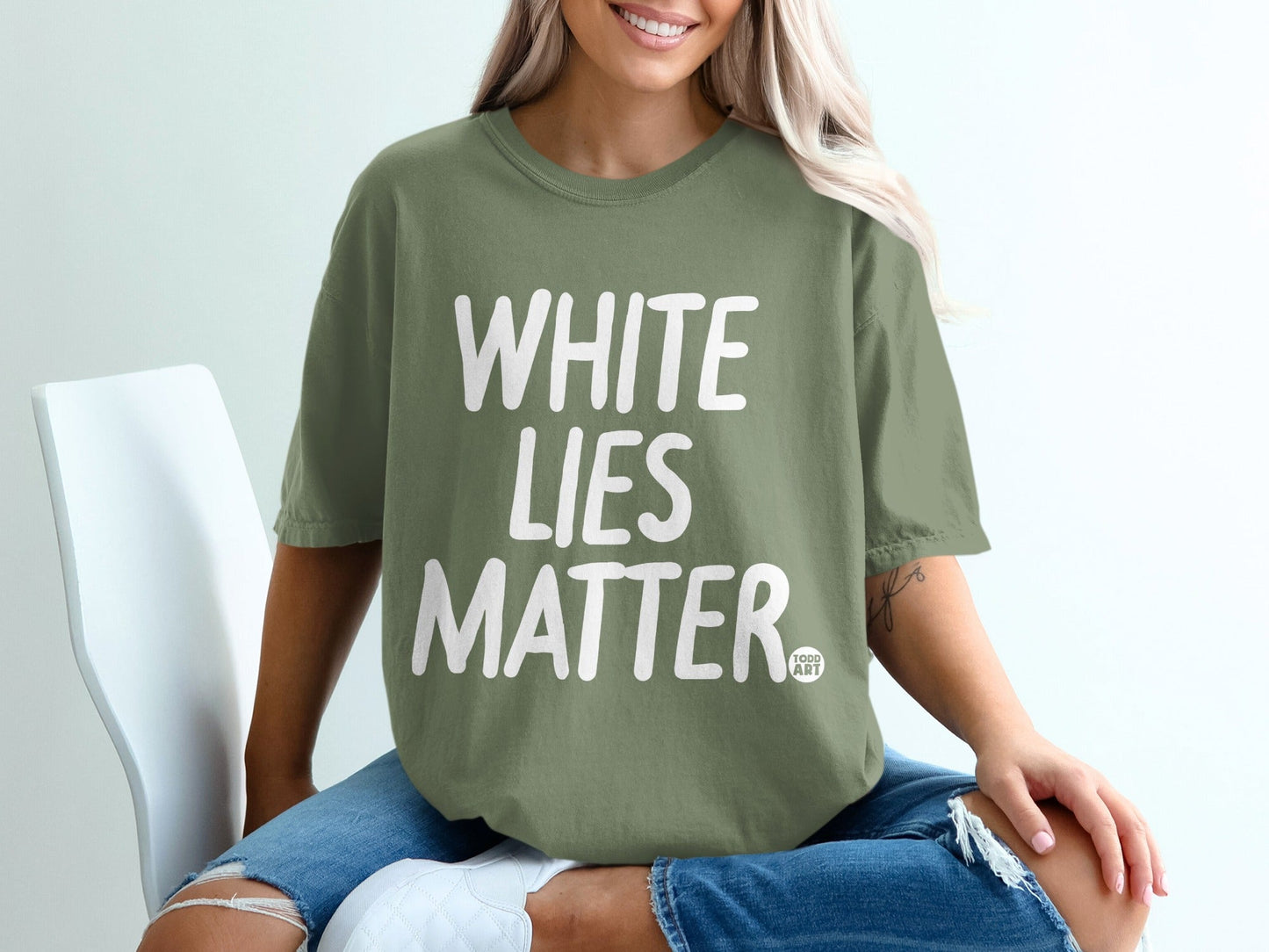 White Lies Matter Graphic T-Shirt Unisex Todd Art Design