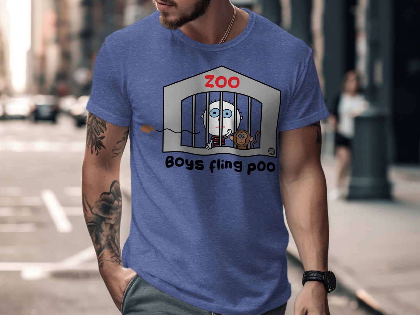 Zoo Boys Fling Poo Graphic T-Shirt
