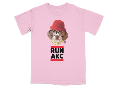 RUN AKC Hipster Dog Graphic T-Shirt