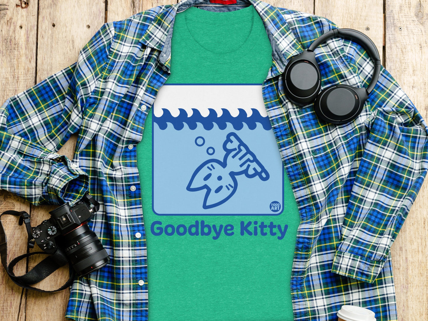 Goodbye Kitty Graphic T-shirt for Casual Outfits