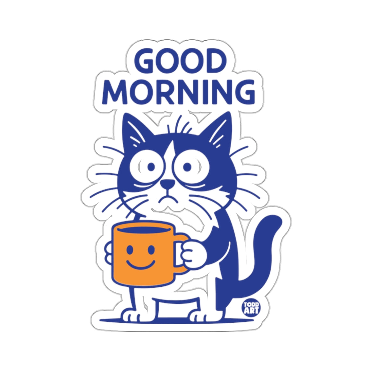 Grumpy Cat Good Morning Coffee Mug Illustration 